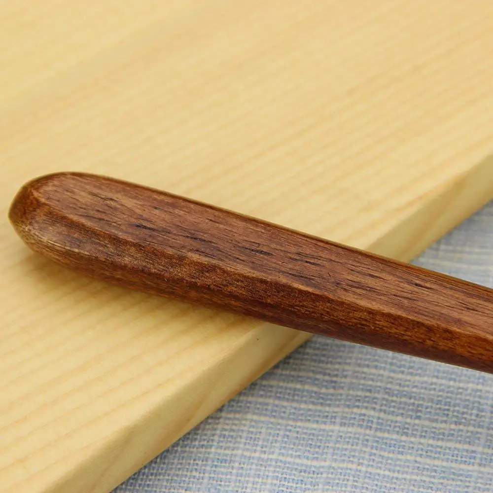 

CHCH Wooden Forks, 5 Pieces Japanese Wood Salad Dinner Fork & Long Spoons Wooden, 5 Pieces Korean Style 10.9 Inches