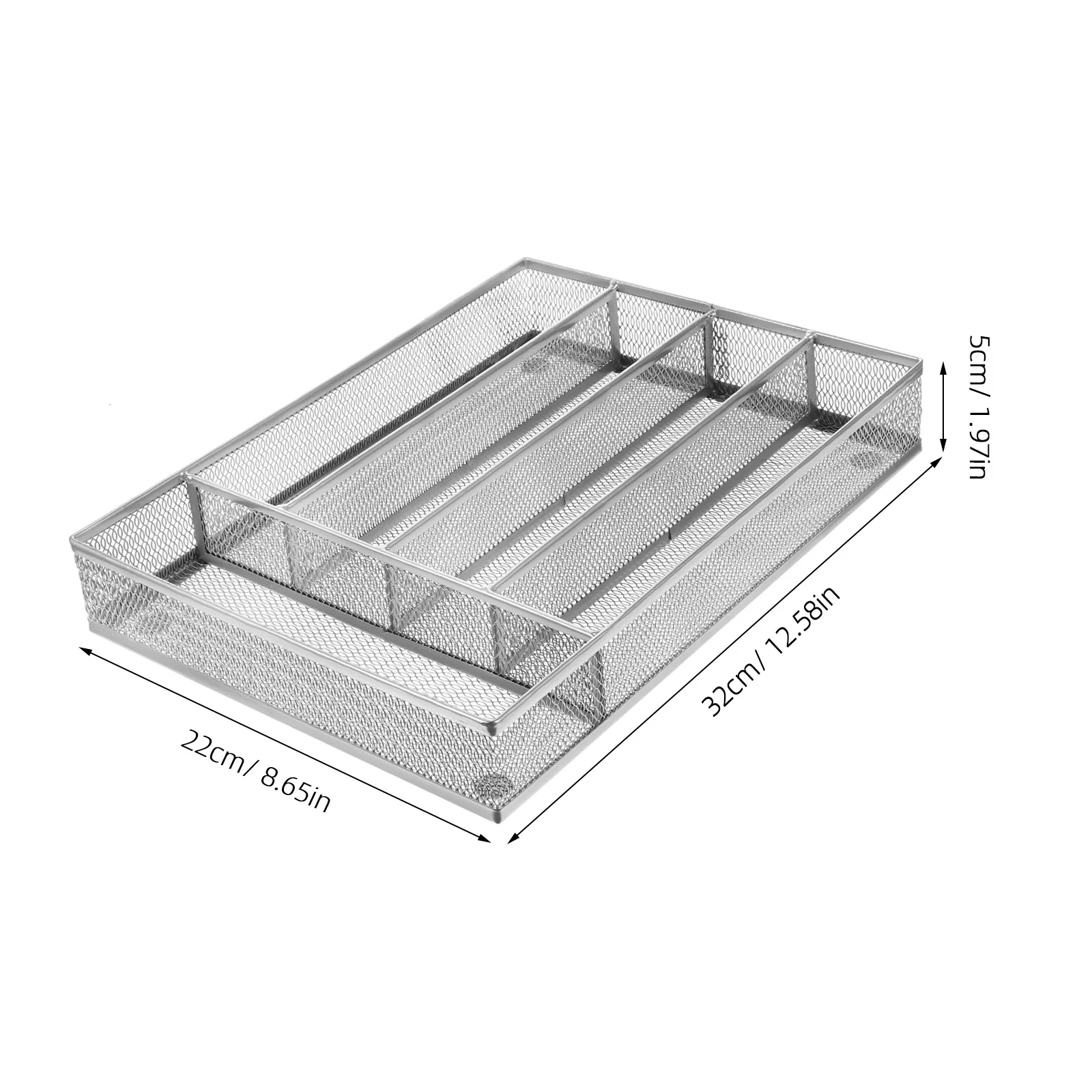 

1pc Kitchen Drawer Organizer Silverware Tray For Drawer Non-Slip Heavy Duty Storage Bin Home Office Use Hollow Design