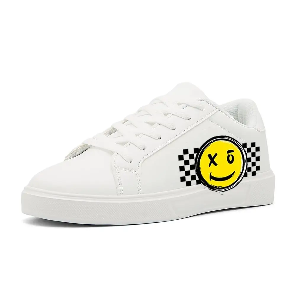 

Men's White Mesh Sneakers: Sports Casual – Lightweight Breathable, Cushioned for Gym & Hiking Spray paint graffiti white shoes