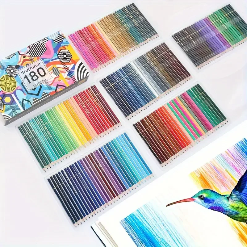 Brutfuner 48/72/120/160/180 Farben Ölfarbstift-Set für Kunstzeichnungen, Spezialfarbstifte – Detail 6