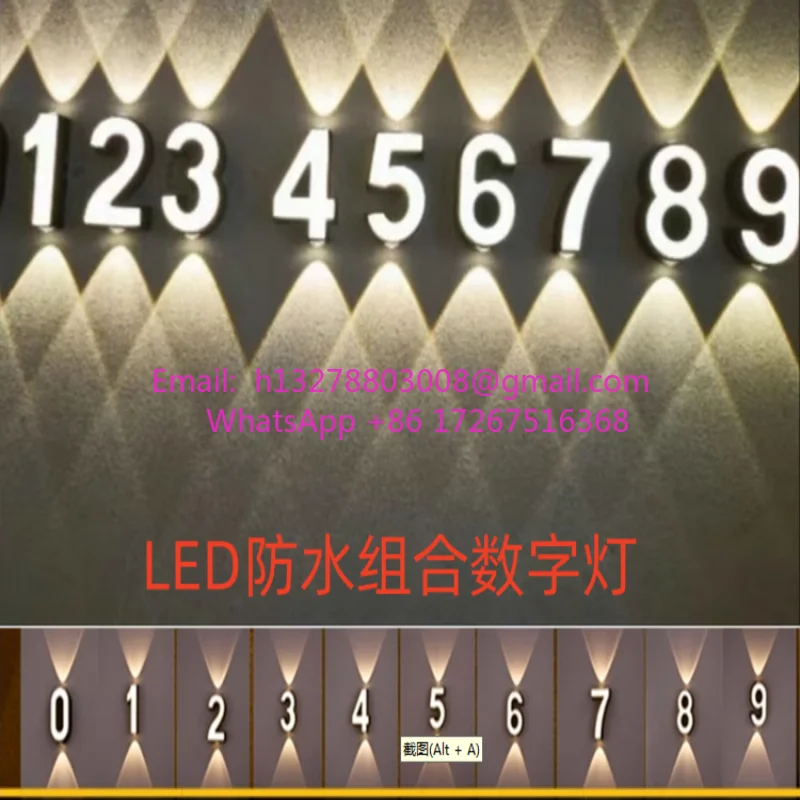 LED في الهواء الطلق مقاوم للماء الجدار الخفيفة توقيع فندق مخزن شرفة فندق المنزل شعار الخط غسل الجدار المشهد الضوء الرقمي
