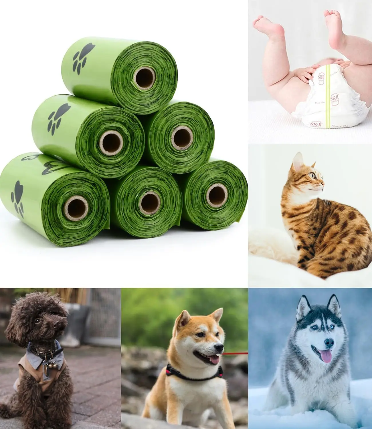 Pet Biodegradable Trash Bag Dog Poop Bags Bulk Biobase Scented Poo Bag Degradable Cat Waste Bags Dog Poop Dispenser Gifts - view 5