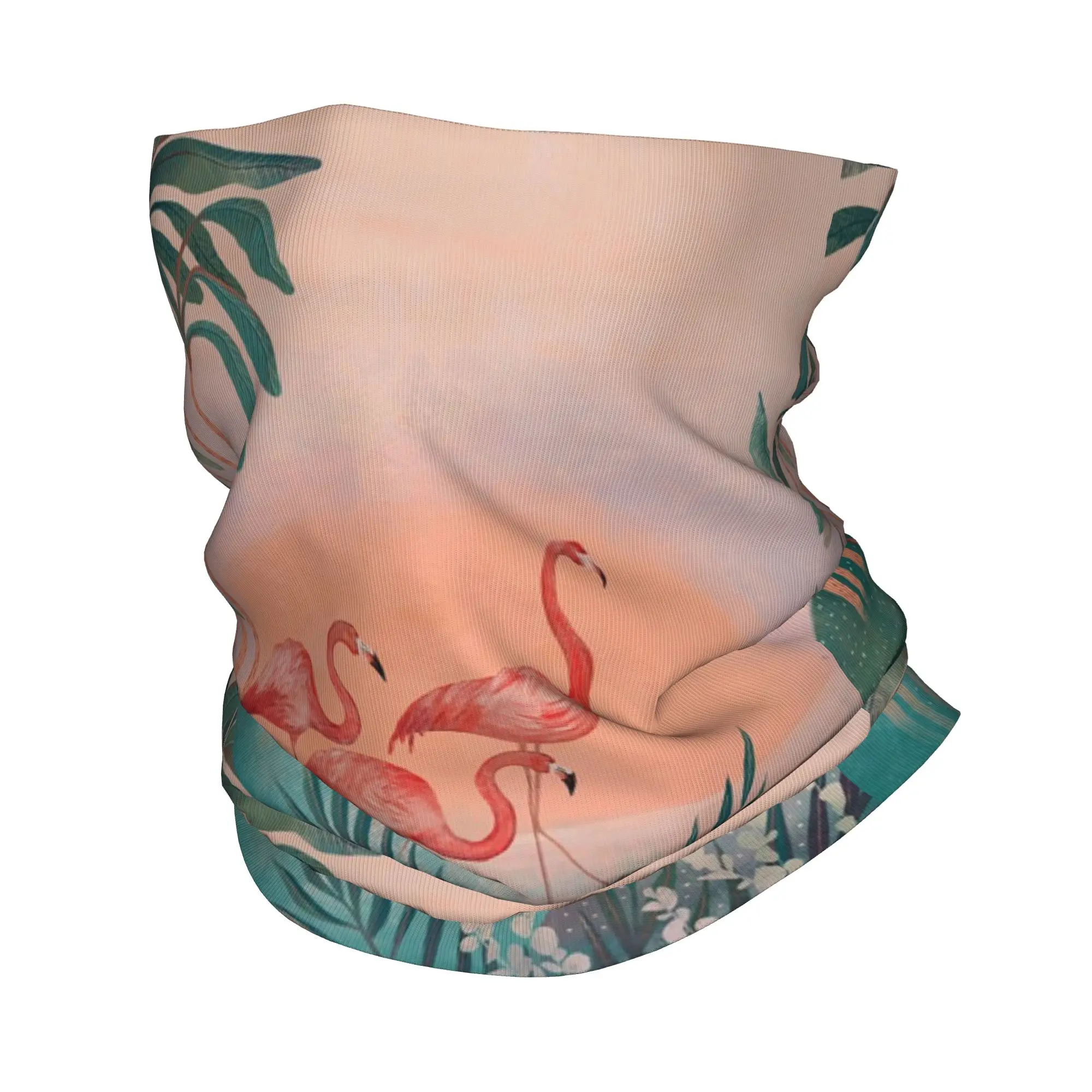 Flamingo Secret oasis  Bandana Neck Gaiter Printed Face Scarf Warm Balaclava Riding For Men Women Adult