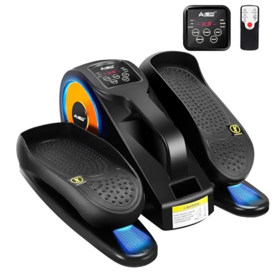 Under Desk Elliptical Machine for Home Office Use, Steel Frame with Black Finish, Ultra-Quiet Magnetic Resistance Portable Desi