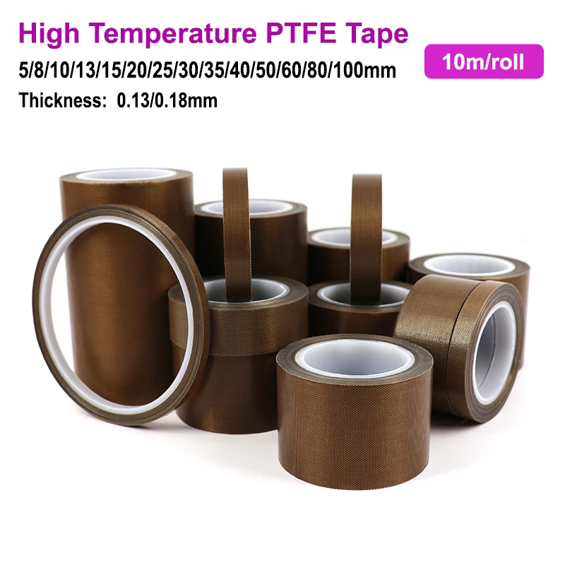 

High Temperature PTFE Coated Fabric Tape 5~100mm 0.13/0.18mm Adhesive Electrical Insulation Tape for Vacuum Sealer Machine