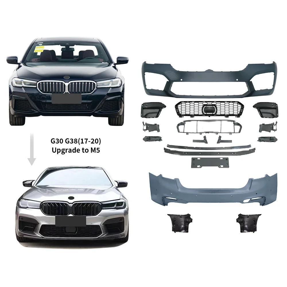 

Full Set M Sport M5 Facelift Rear Diffuser Front Bumper Bodykit Body Kit for BMW 5 Series G30 G38 2021 2022 Upgrade to M5