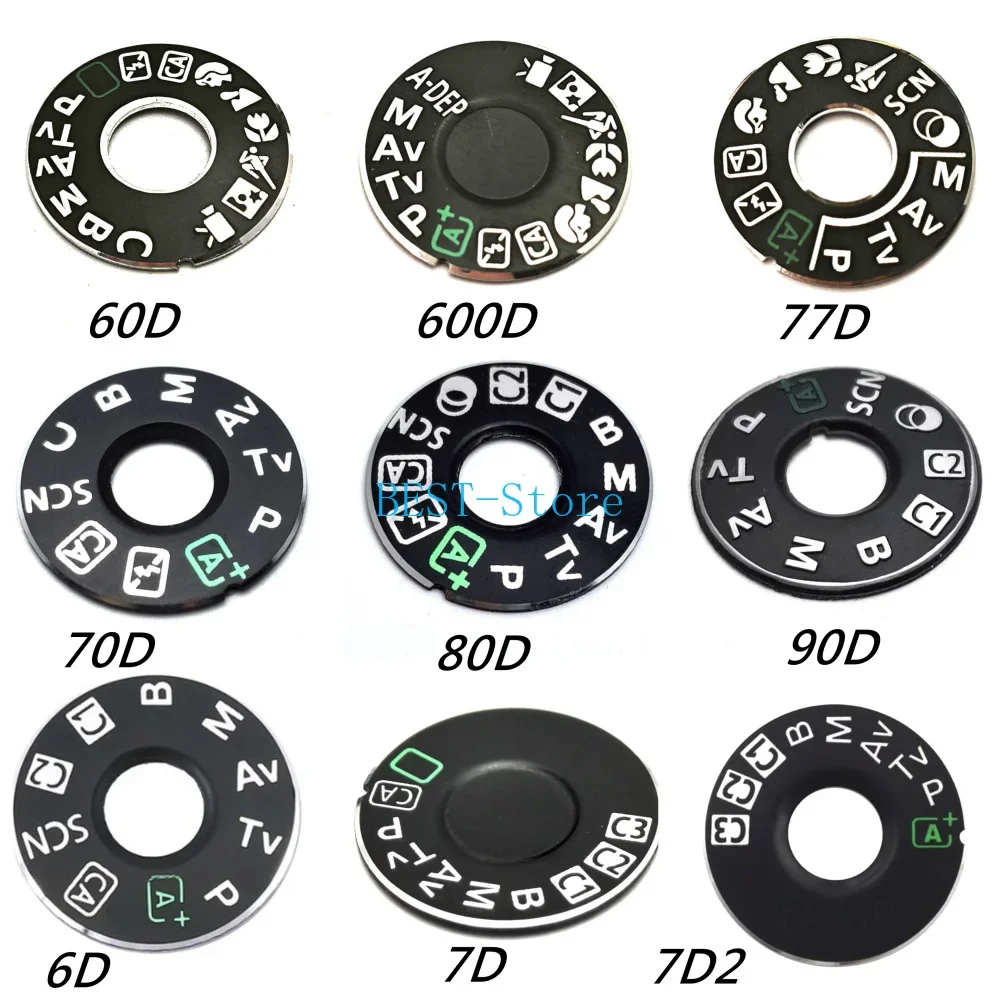 New For Canon EOS 5D2 7D 6D 6D2 5DS 5DSR 7D2 5D3 5D4 60D 70D 80D 90D 77D 600D Dial Mode Interface Cap + Tape Camera Accessories