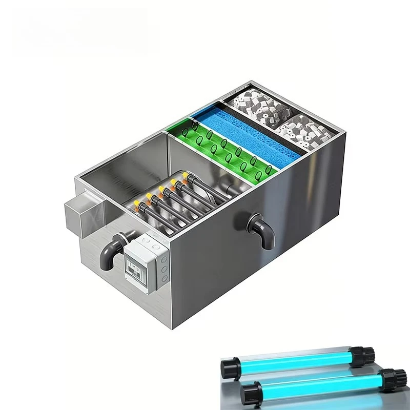 RAS Koi Fish Pond Filter System 5300-10600 Gallons Capacity Water Treatment UV Bio Filter Aquaculture Equipment Farm