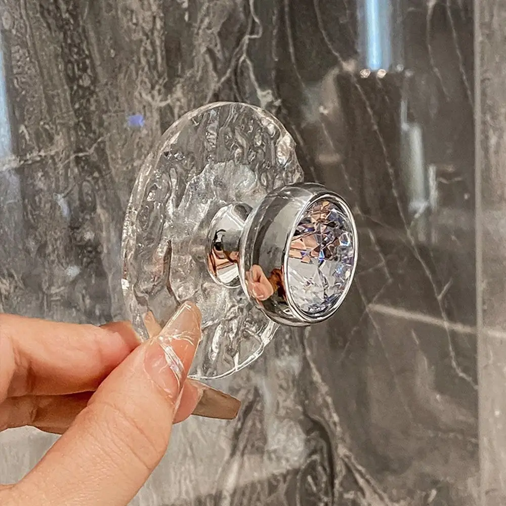 Acrilico bagno cristallo trasparente gancio parete appendiabiti maniglia porta asciugamano chiave gioielli gancio accessori da cucina
