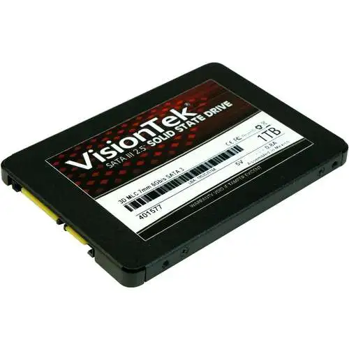

VisionTek 900981 1TB 7mm 25-inch Internal Solid State Drive - 3D Multi-level cell (MLC) - 550 MBps Maximum Read - Used-Like New