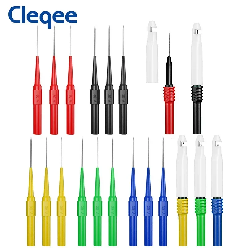 

Cleqee P50075 20PCS Safety Test Probes Multimeter Puncture Back Probe Non-Destructive Insulation Piercing Needle Automotive Tool