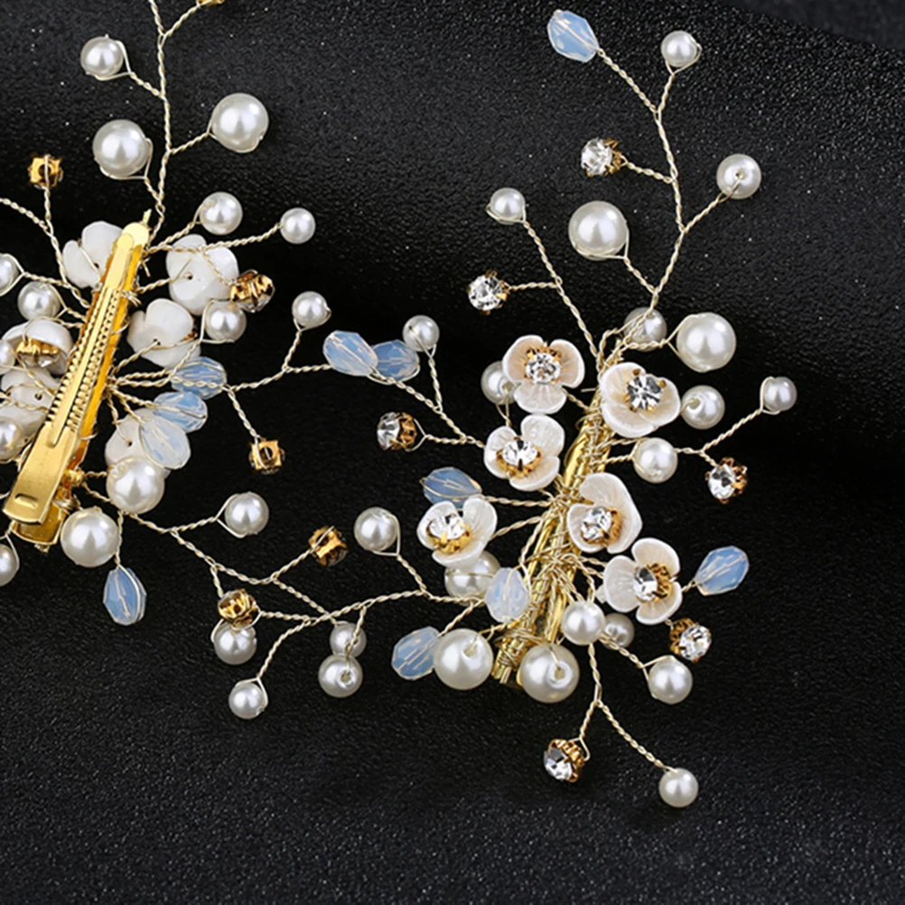 

Заколка для волос с жемчугом, свадебная заколка, элегантная свадебная заколка, стильный аксессуар для волос для невесты, подружки невесты ()