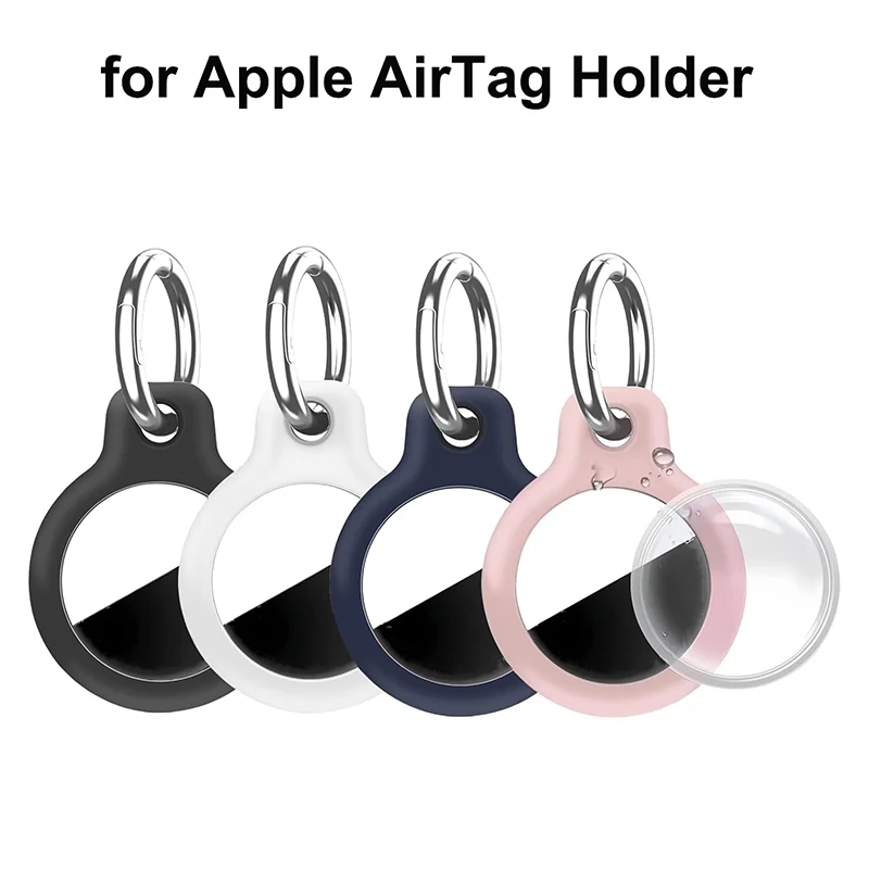 For Apple AirTag Soft Holder Soft TPU Keychain Cover Anti Lost Tracker Accessories For Tracker Keychain Cover Luggage Key Cover