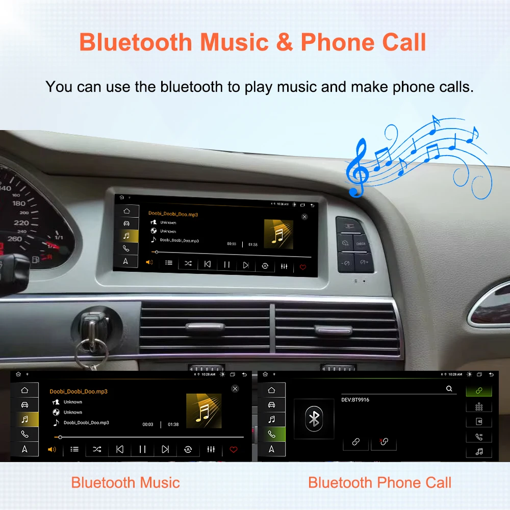 Bonroad 8.8 "CarPlay Android 14 Auto Radio For Audi A6 C6 4f 2005-2012 MMI 2G 3G Car Stereo Multimedia Player Screen Headunit