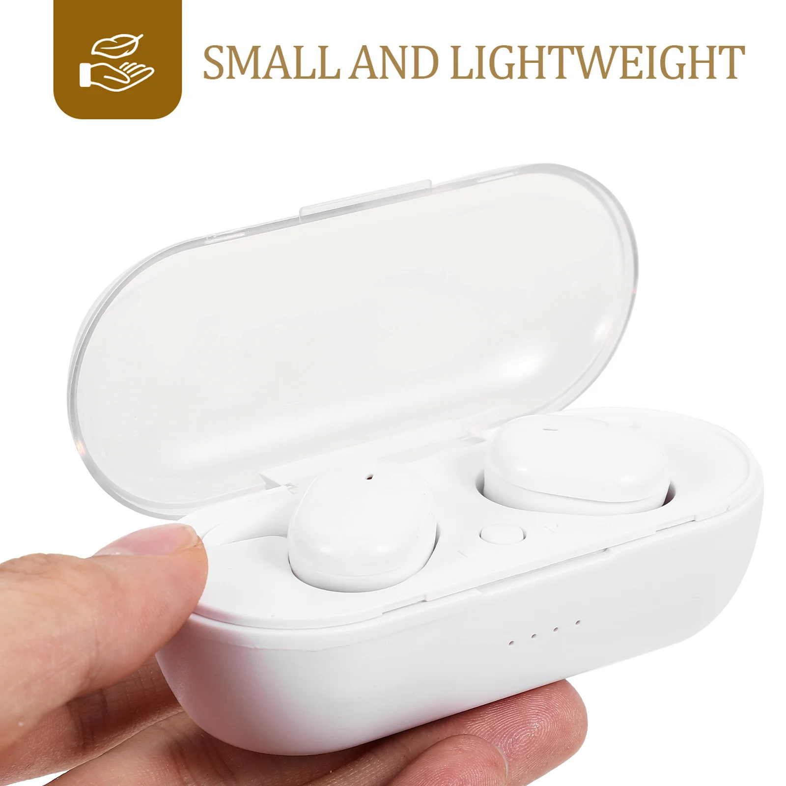 

Wireless Earphones Headphones Ergonomic Noise Canceling Waterproof Sweatproof Lightweight Automatic Connection Clear