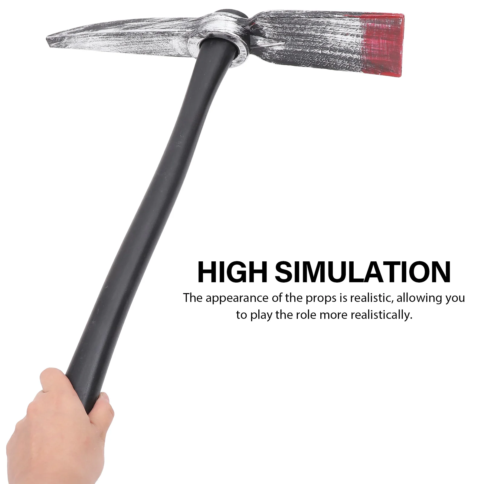 

1pc Realistic Halloween Pickaxe Prop Plastic Simulation Tool For Costume Party Stage Performance Decoration
