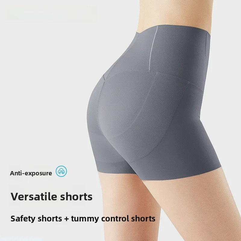 

Tall Women's Se Pants Summer Thin Anti-Light Fitn orts ark Skin Tee-quarter Length Tightening And Lifting Buttos