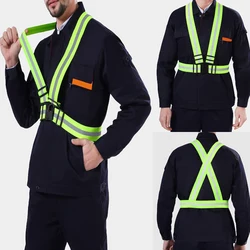 Reflective Vest Adjustable High Visibility Safety Straps Reflective Belt Night Walking Accessories For Cycling Running