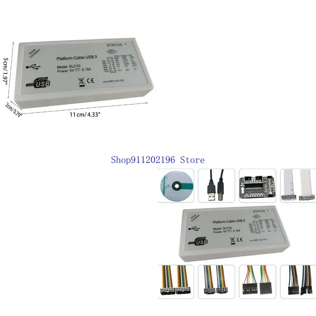 

P82A DLC10 XILINX Платформа CABLE USB ⅱ Обновление DLC9 Загрузить программист JTAG для FPGA CPLD Новый чип CY7C68013A с кабелями