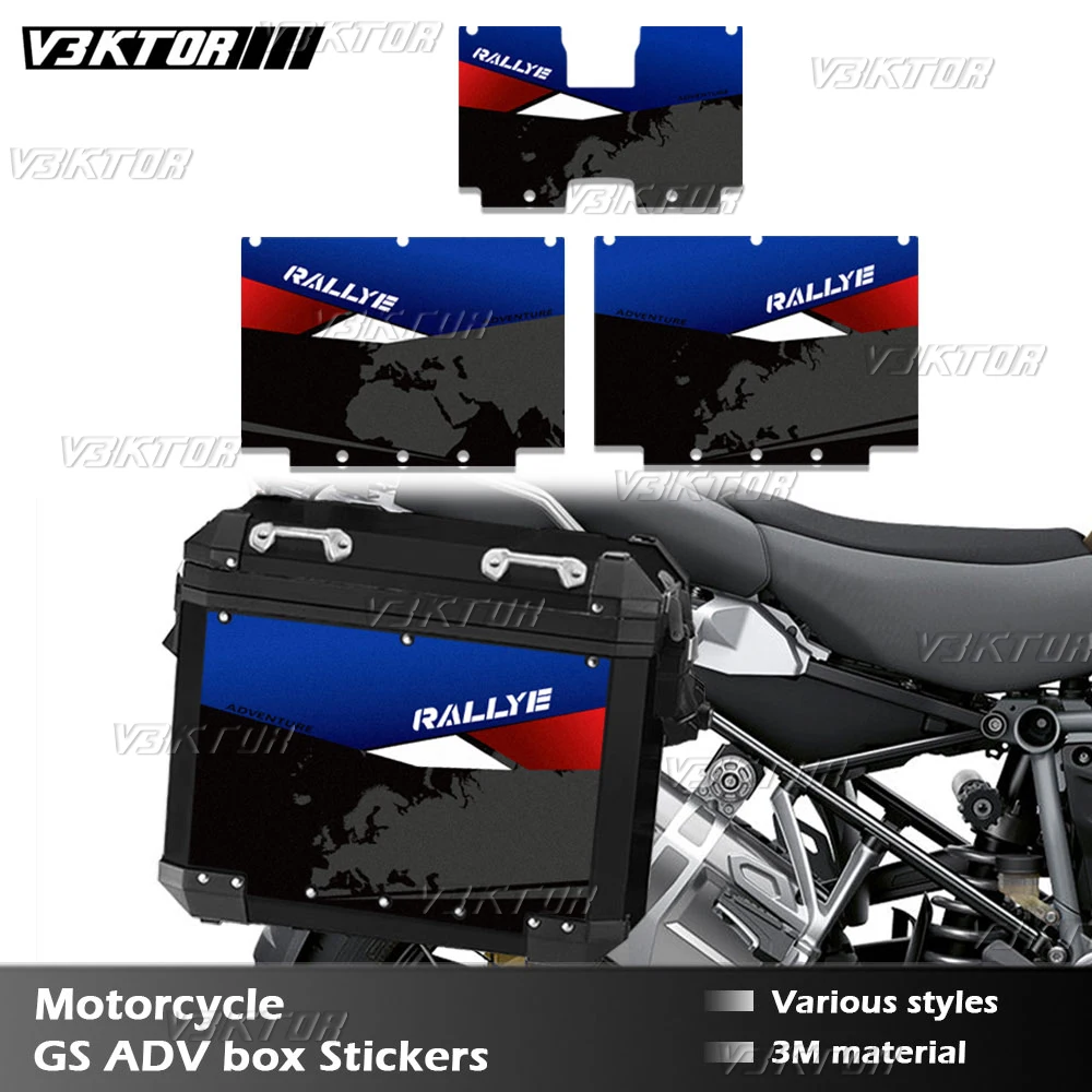 Alforja de motocicleta, caja de aleación de aluminio, pegatina para maletero, maletas, caja lateral, calcomanía para R1200GS R1250GS Adventure ADV 2004-2024 Rallye