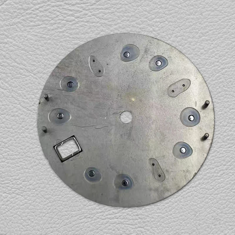 قرص ساعة غوص متدرج بشعار S مقاس 28.5 مم، مضيئة خضراء، مناسبة لحركات NH35/NH36، ملحق تعديل الساعة #5