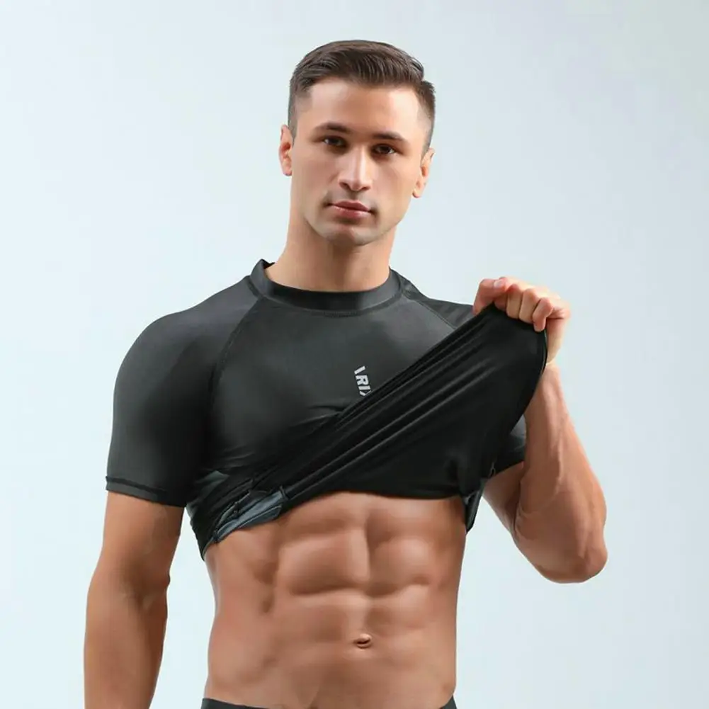 2Pcs/Set Swimming Suit Short Sleeve Top Shorts Set Letter Print Top Boyshorts Men Swimsuit
