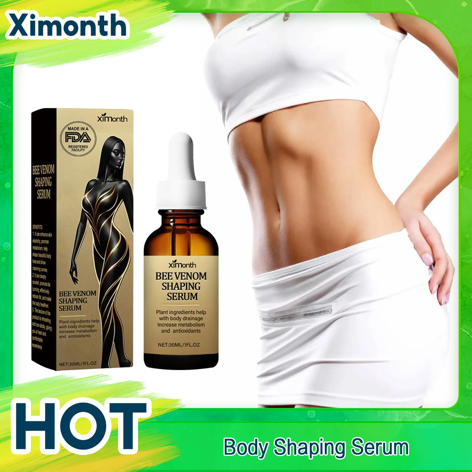 Slimming Essence Oil Abdominal Muscle Firming Fat Burning Slim Legs Arm Breast Enhancement Lifting Hip Up Body Shaping Product