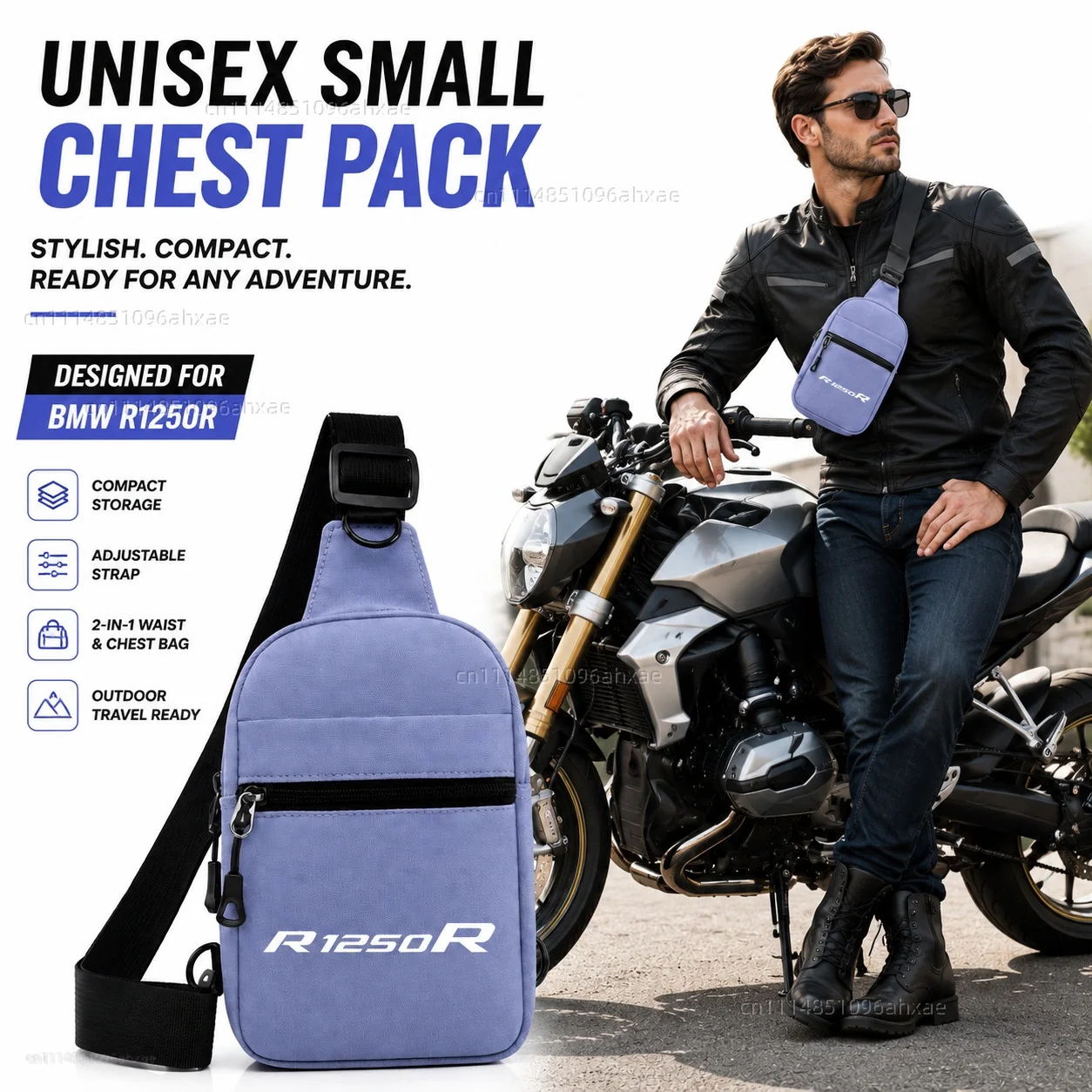 Motorcycle 2In1 Multi-functional Waist Bag Chest Bag Outdoor Travel Bag Waterproof Riding Phone Pouch For BMW R1250R 2019-2026