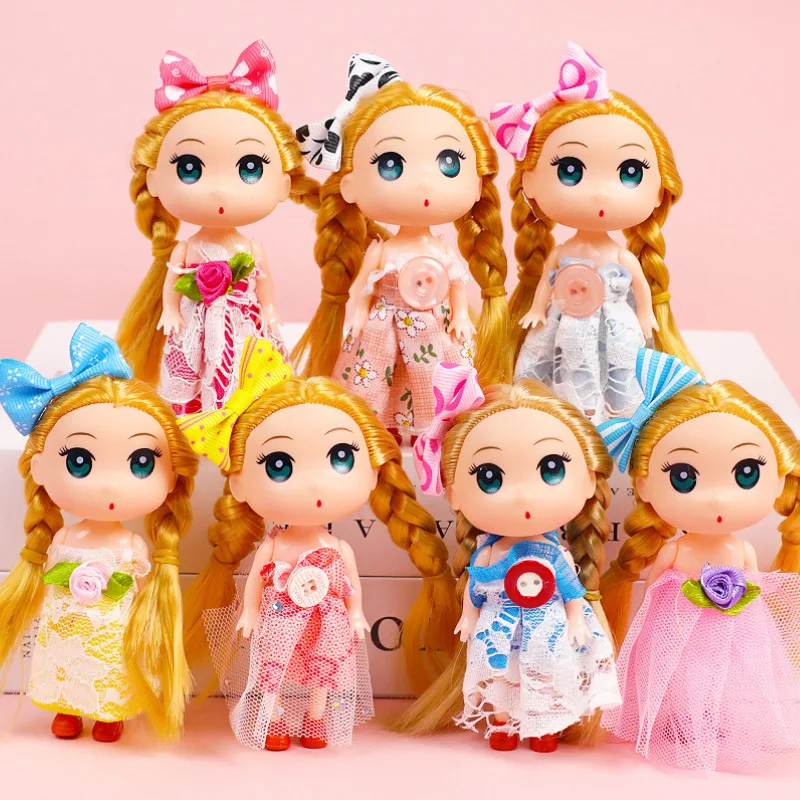 Fun Happy Cute Little Princess 12cm Doll Girls Cartoon Doll Toys Kindergarten Opening Season Children's Festival Birthday Gift