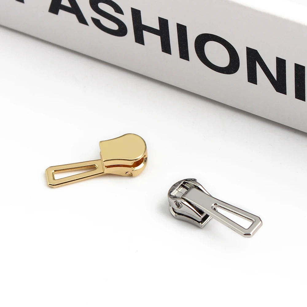 20/40/100 Stück Gold/Silber Metall-Reißverschlussköpfe zum Nähen von Geldbörsen, Handtaschen, Rucksäcken, Reißverschluss-Schiebern, Handarbeitszubehör – Detail 7