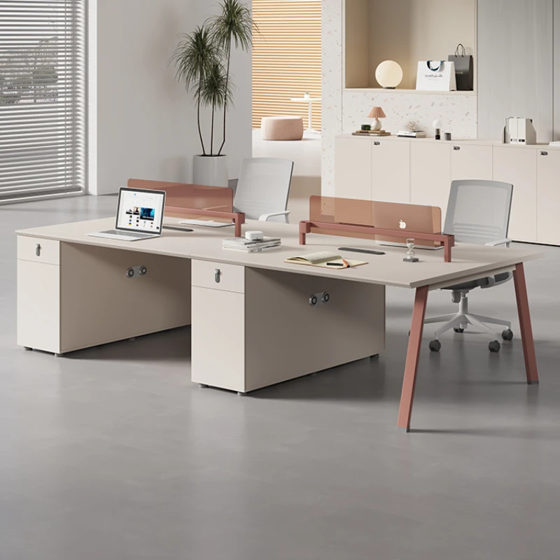 Study Simplicity Work Desk Computer Staff Write Modern Work Desk Reception Drawers Escritorio Ordenador Work Furniture HD50WD