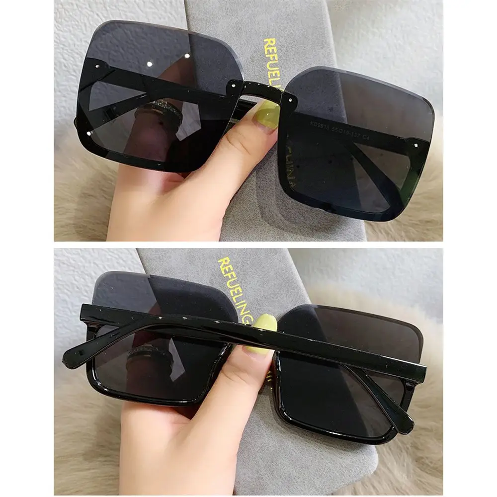 Fashion UV400 Driver Goggles Oversized Sunglasses Women Square Sun Glasses Eyewear for Lady Big Frame