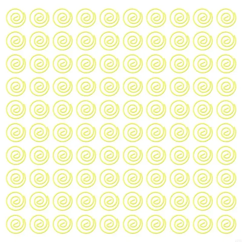 Color-Coded Mini Spirals Paper Clips, 100 Piece with PVC-Coated Cores for Organizing Documents, Receipts, Note, and Photos