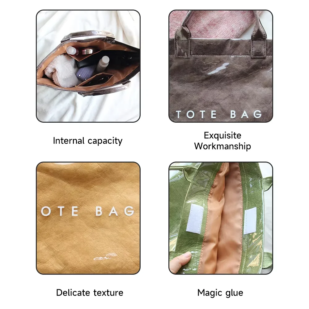 سعة كبيرة أزياء حمل الحقائب البلاستيكية للماء شفافة هلام حقيبة يد خمر الاتجاه الصلبة أعلى مقبض حقيبة إلكتروني طباعة حقيبة #6