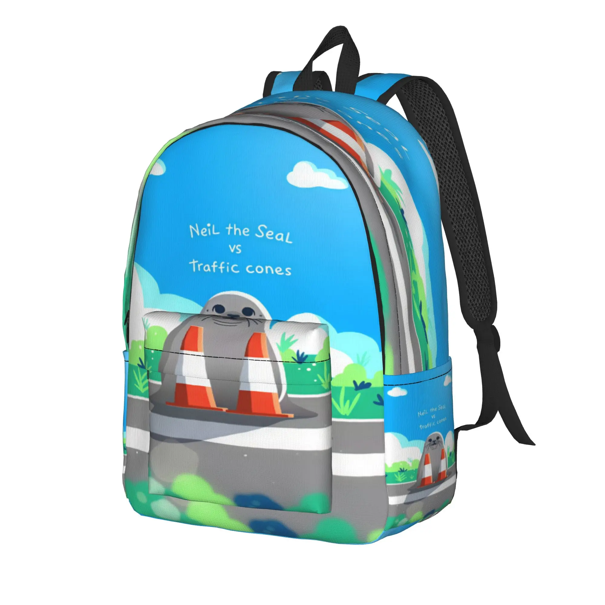 Cute Seal Backpack Teen  Lightweight Backpacks Polyester Cool School Bags Travel Custom Rucksack
