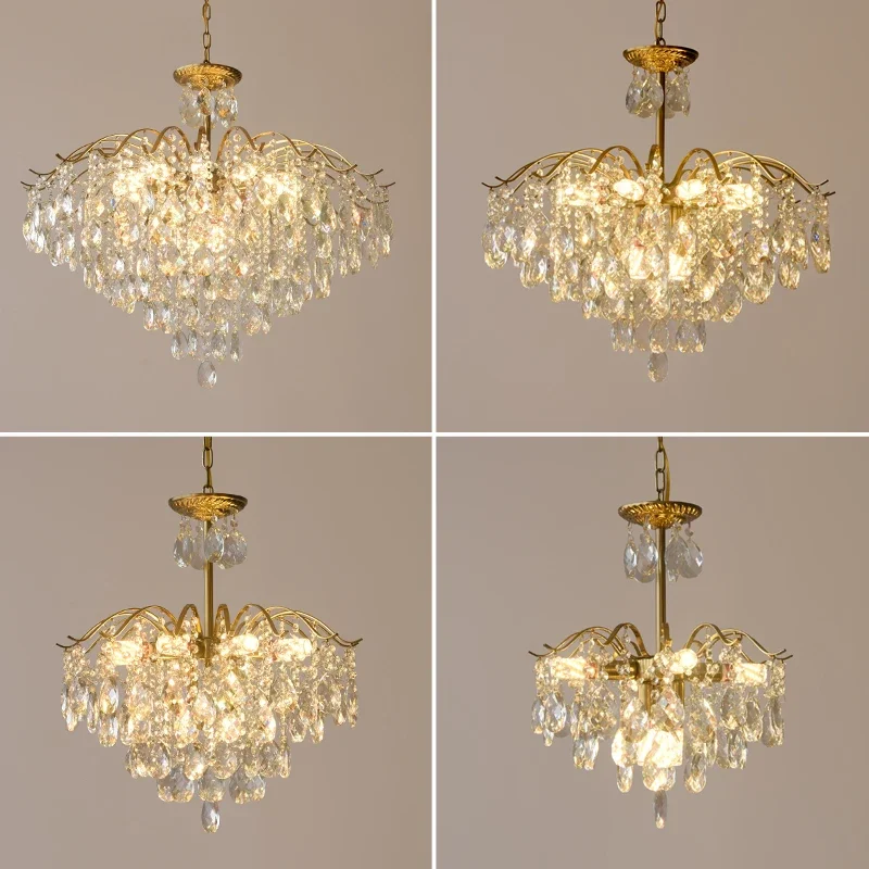 Crystal Chandelier Master Bedroom Chandelier Dining Room Decoration Ceiling Mounted Light Fixture Modern Minimalist And Luxuriou