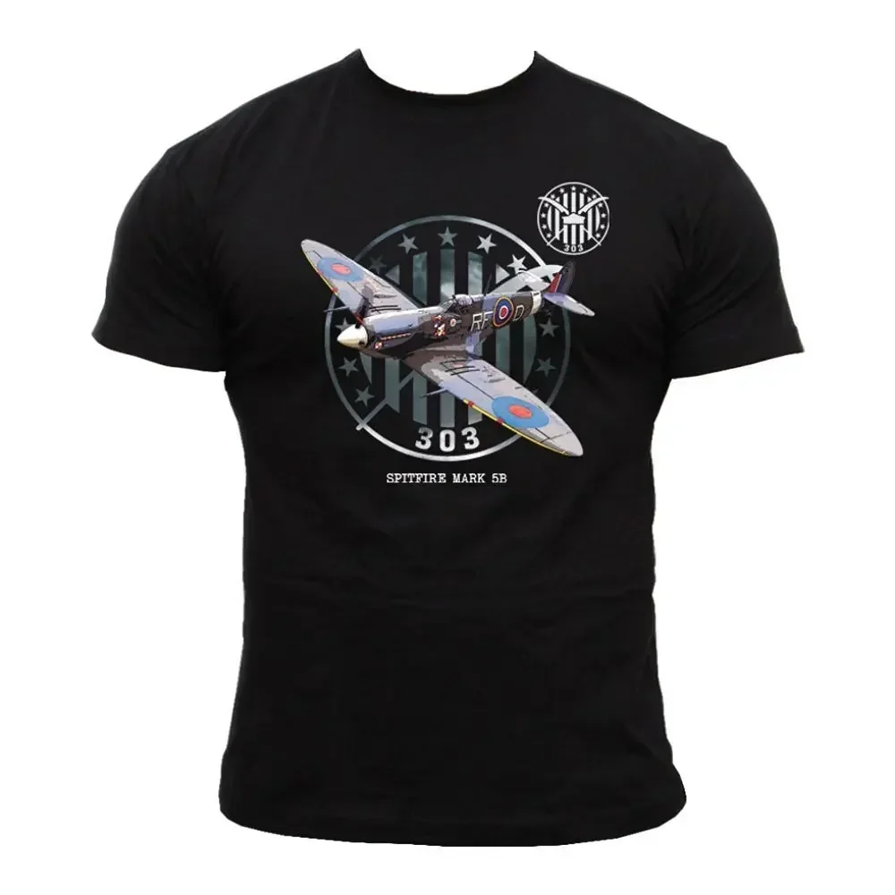 World War Ii Spitfire Mark 5B Plane Plane Series Men'S T-Shirt Unisex Tees