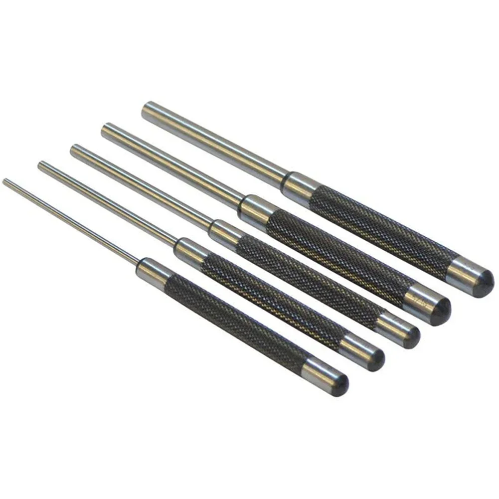 5pcs Pin Punch 8in Long Carbon Steel Pin Punch Set Removing Repair Tool For Jewelers Watchmaker Engineers Carpenters