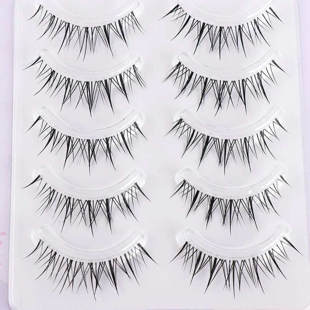 Women Eyelashes Extension Fishtail Lower Eyelashes Korean Full Strip Eyelash Fairy False Eyelashes Makeup Tools Manga Lashes
