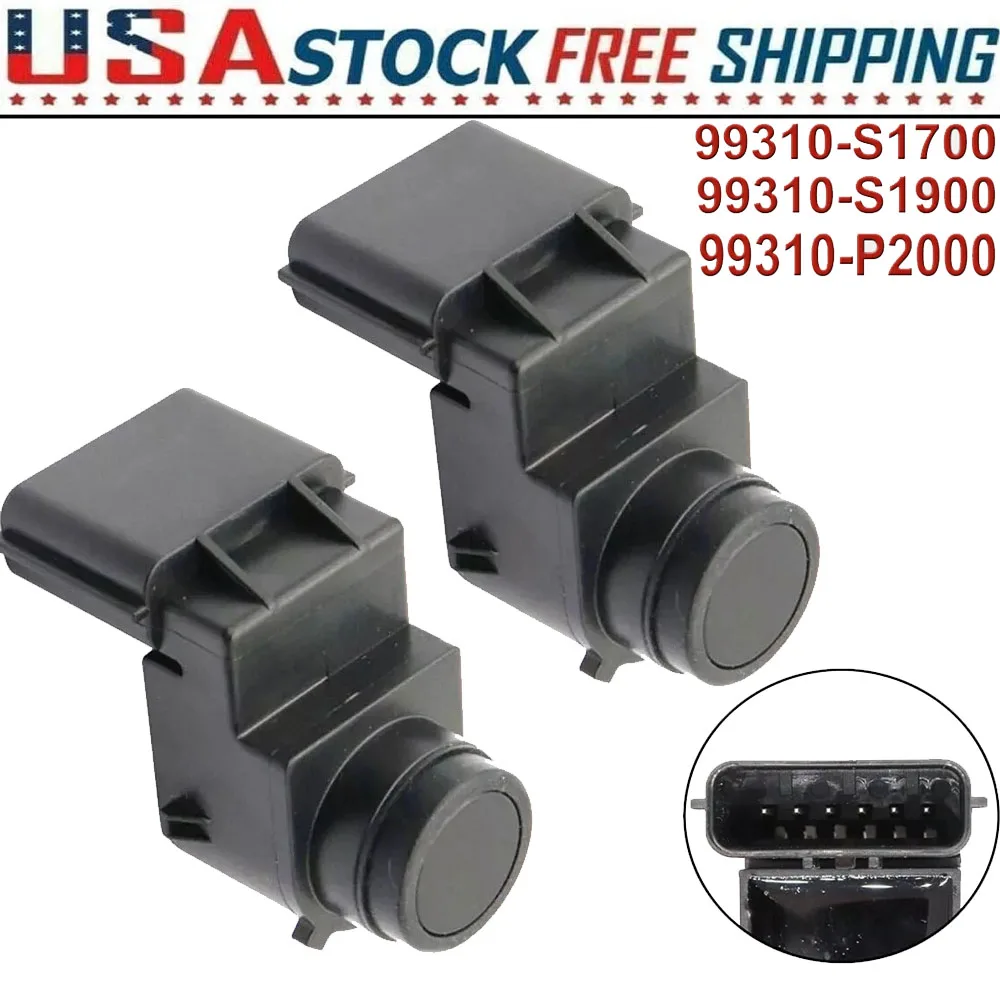 2PCS NEW Car Reverse Aid Sensors PDC Parking Assist Sensor For Kia Sorento 2021-2023 Hyundai Santa Fe 2021-2024 Genesis GV70 2022-2024 99310-S1700 99310-S1900 99310-P2000 Car Accessories
