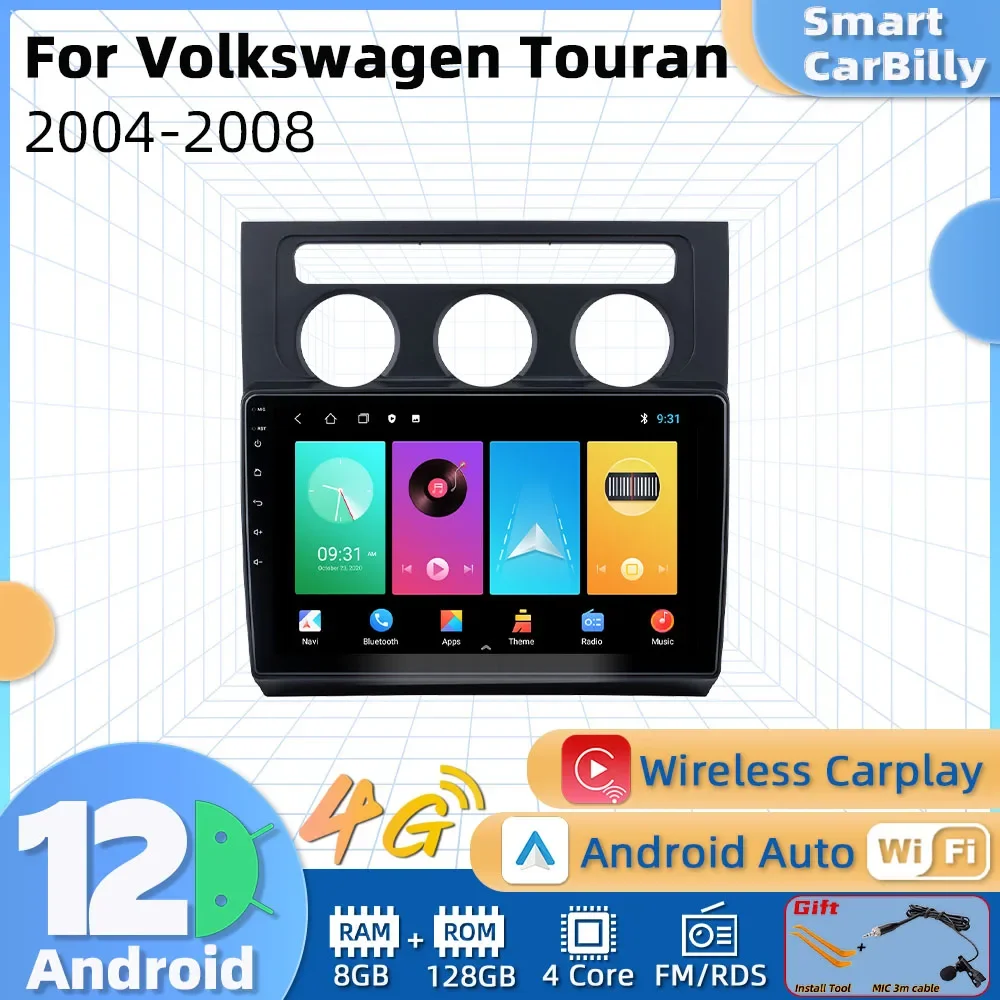 

Car Multimedia Player for VW Volkswagen Touran 2004-2008 AT 2 Din Android Radio Stereo GPS Navigation Head Unit Autoradio Auto