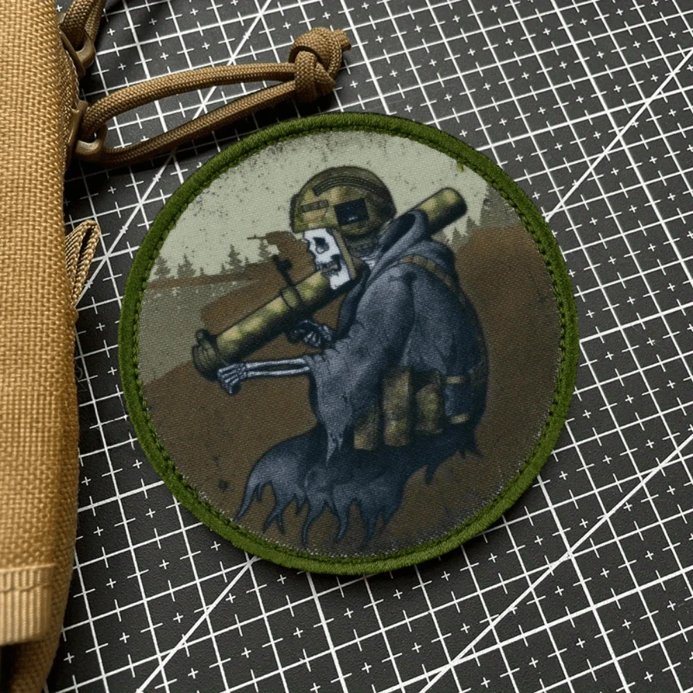 Ghost parche táctico impreso de moral militar con gancho y bucle - imagen 5