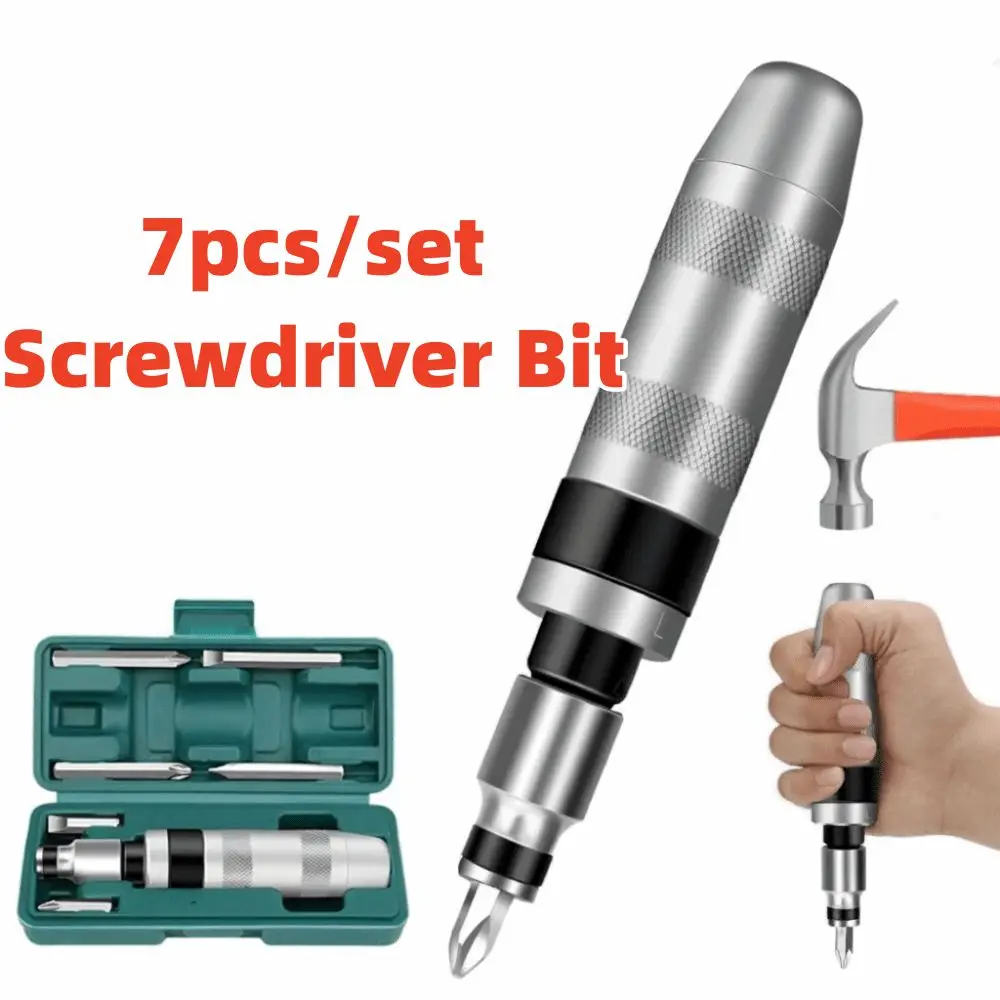 7PCS High Torque Screw Extractor Waterproof Hardness Impact Screwdriver Corrosion Resistant Impact Resistant Repair Tool Kit