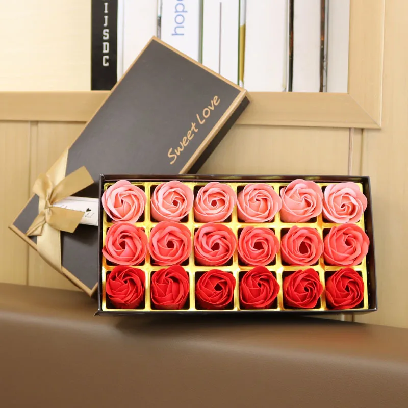 Badeseife mit Blumenduft, Rosenblütenblätter, ätherisches Pflanzenöl, Rosenseifen-Set, beste Geschenke für ihre Frauen, Mädchen, Mutter, Liebhaber, Geburtstag – Detail 7