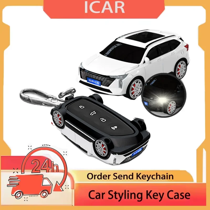 

Car Model for Haval H6 2024 Key Case for HAVAL DARGO Hover H7 2025 2026 Remote Cover Shell Housing Ring Holder Fob Accessories