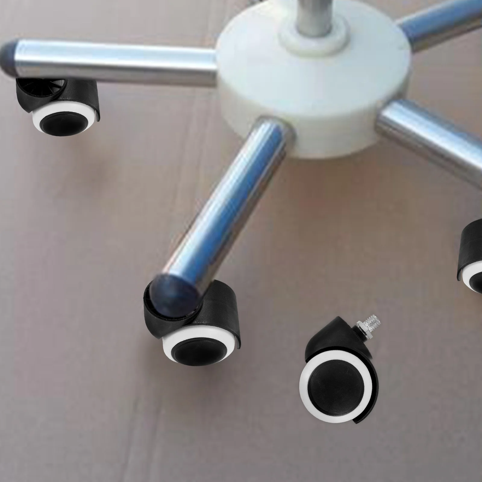 4 Pcs IV Stand Wheels Replacement Rollers for Metal Floor Type Construction Medical Teaching Accessories