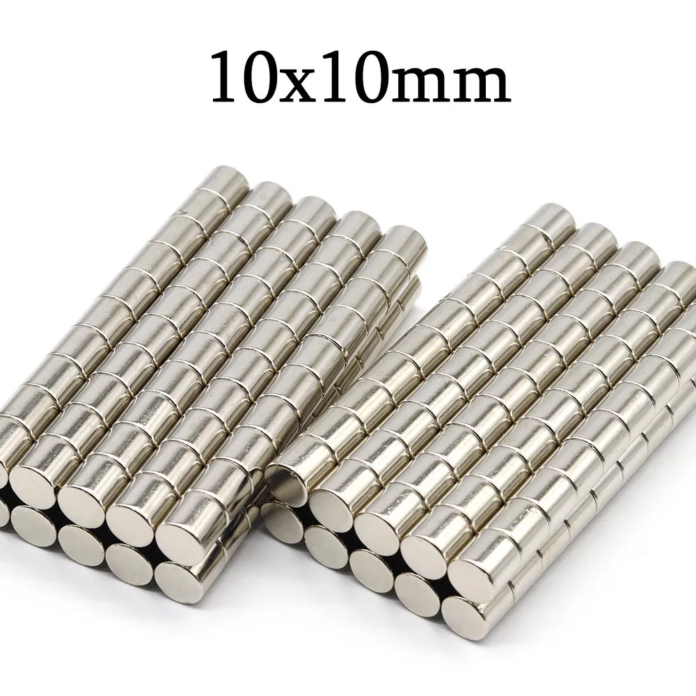 

10mmx10mm Super Strong Round Neodymium Magnet Powerful Magnets N35 small Permanent Magnetic NdfeB Refrigerator Magnet 10x10