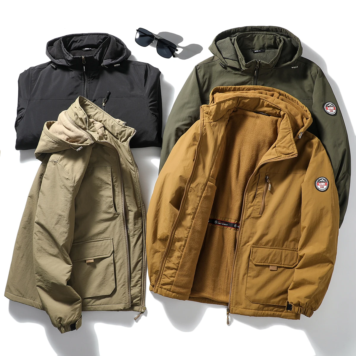 

Nordic Outdoor Workwear Jaet Waterproof Windproof Thiened Cotton Fce Lined Autumn Winter Coat for Youth Urban Faion