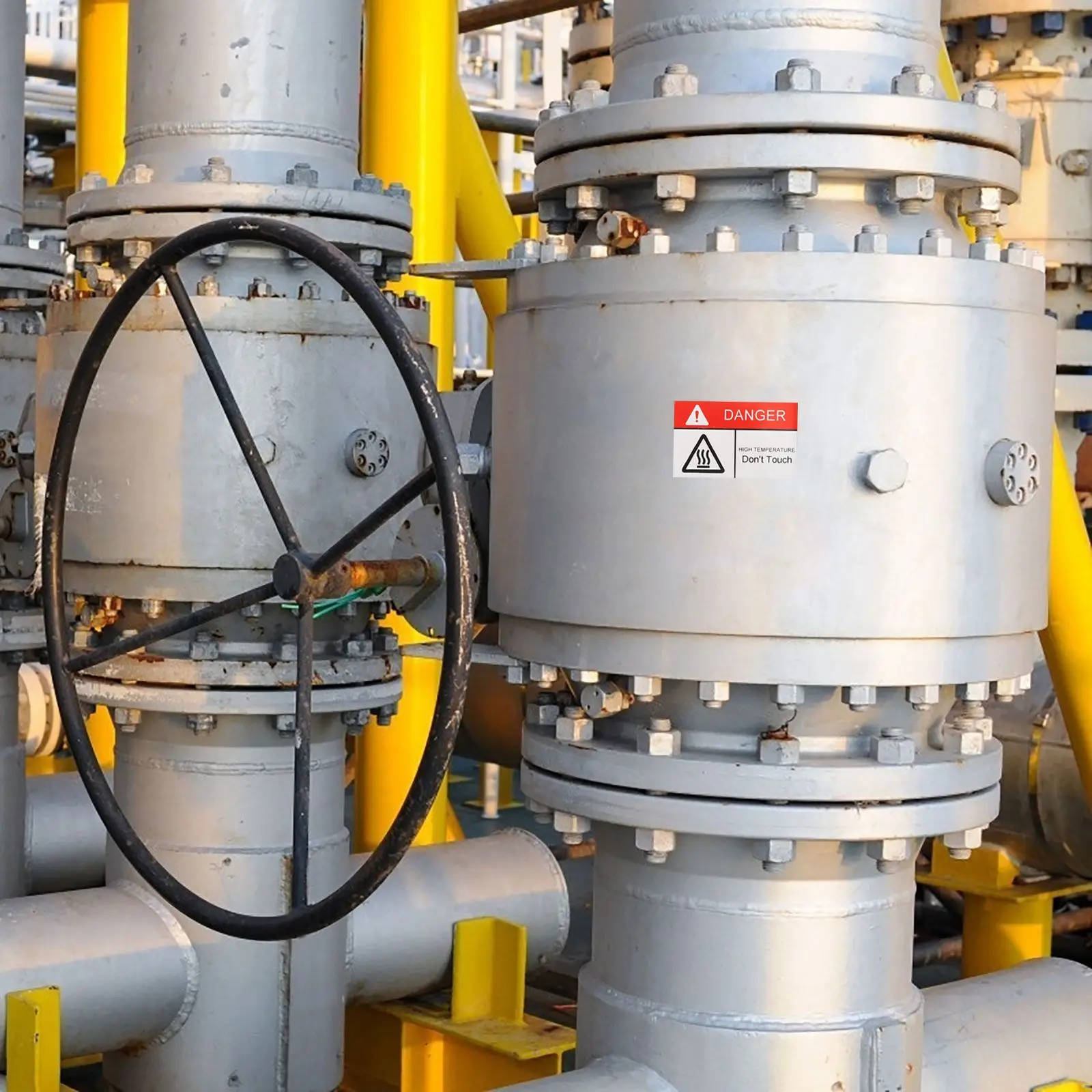 10pcs High Temperature Warning Labels Danger Do Not Touch Stickers Hot Surface Caution Signs Safety Tags For Mechanical