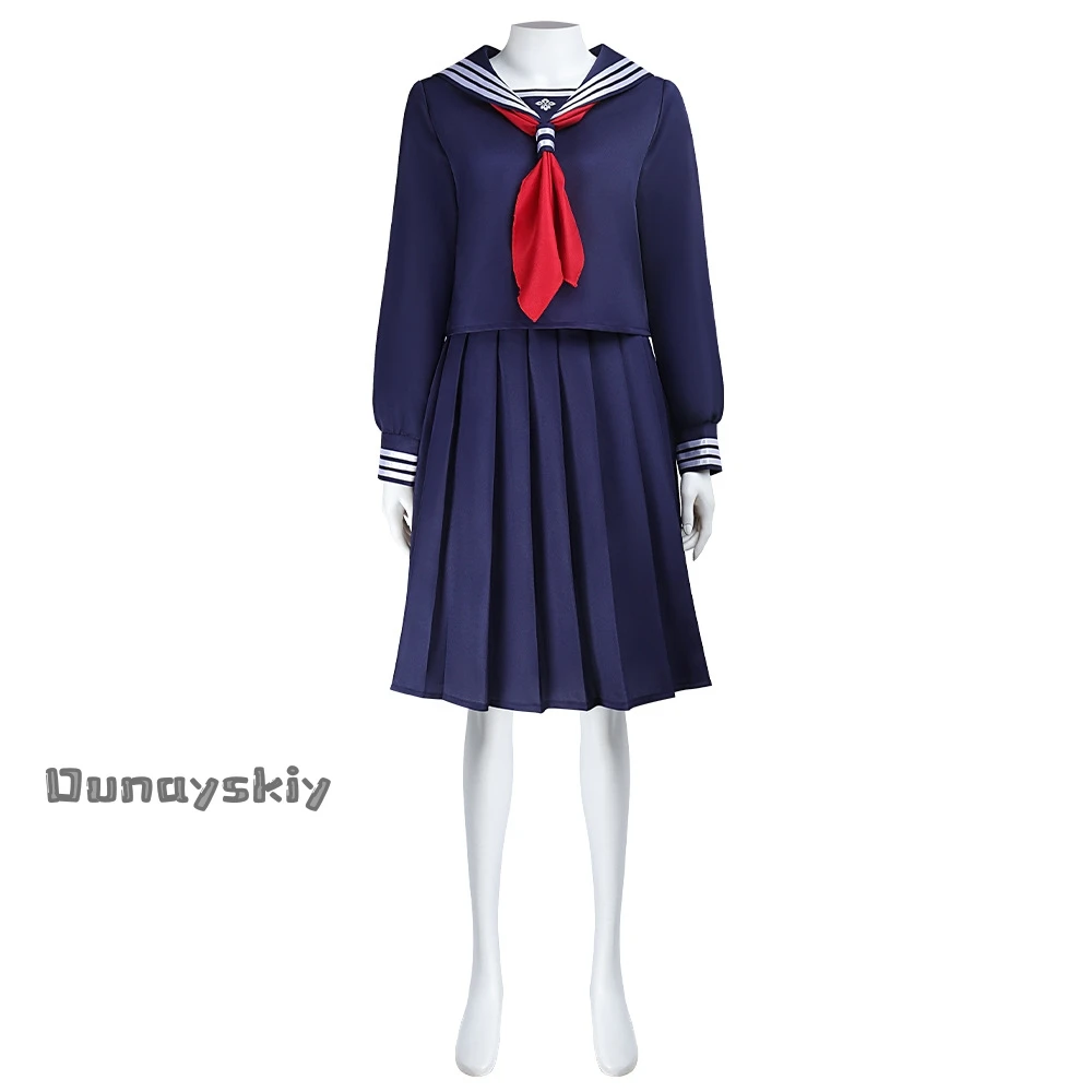 لعبة Hinako Shimizu أزياء تنكرية {BankaiMode} 3 ألوان على الطراز الأساسي زي مدرسي بدلة بحار الهالوين ملابس علوية بيضاء تنورة مطوية